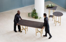 clix tables being carried as one piece table