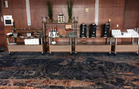 breakfast buffet at Hilton hotel