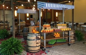 fresh orange juice with classic canopy units