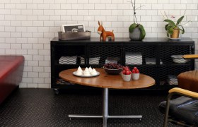 PoLo oval coffee table at Danon culinary school