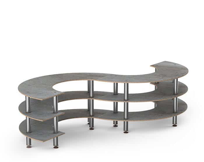 curved creative buffet