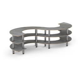 curved creative buffet