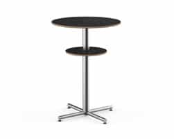 polo round bar table with shelf