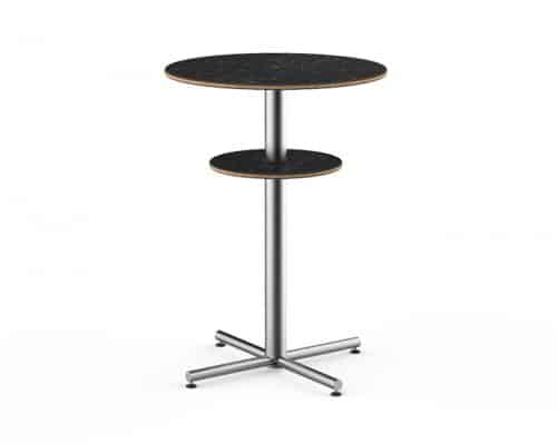 polo round bar table with shelf