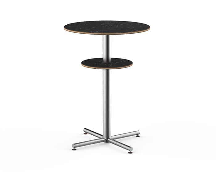 polo round bar table with shelf