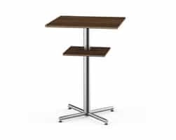 polo square bar table with shelf - Wood