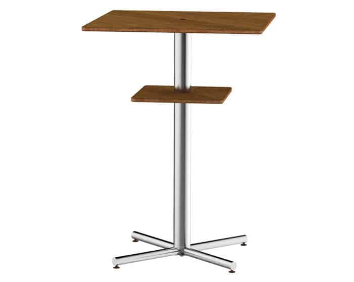 polo square bar table+shelf