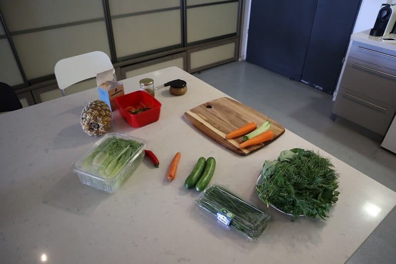 prepping and cutting all your vegetables