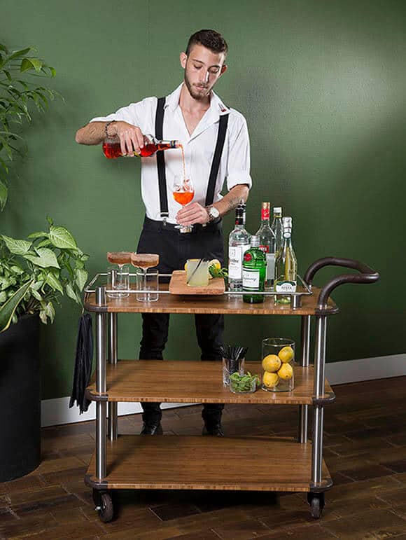 mixology station using service cart