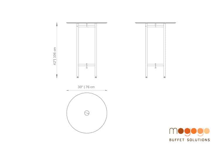 foldable clix table round 42