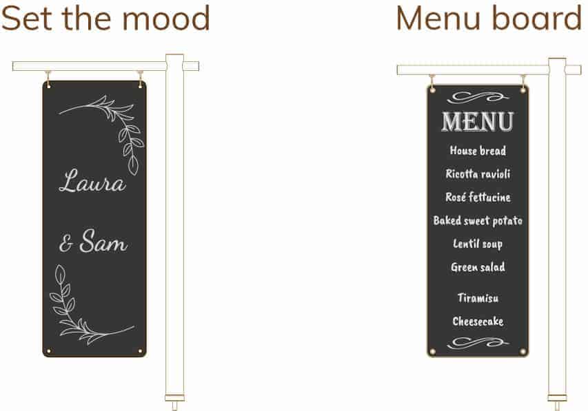 set the mood and menu board