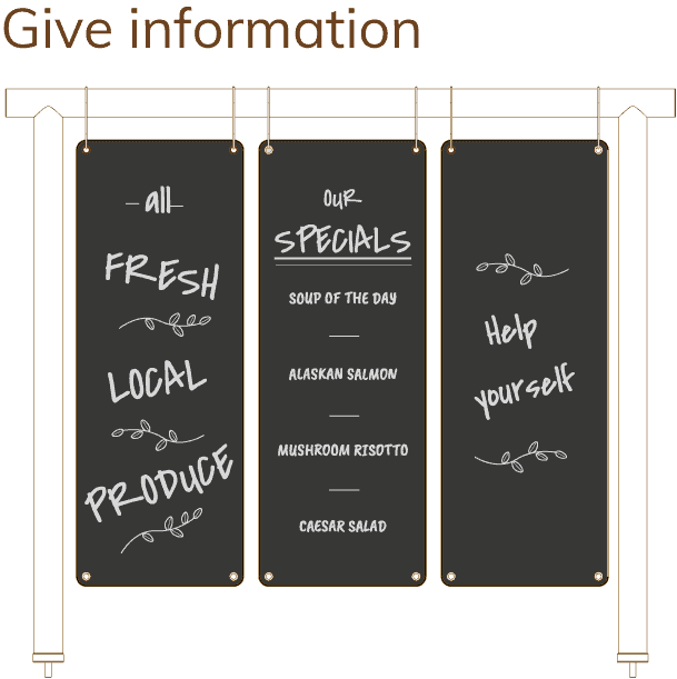 give information