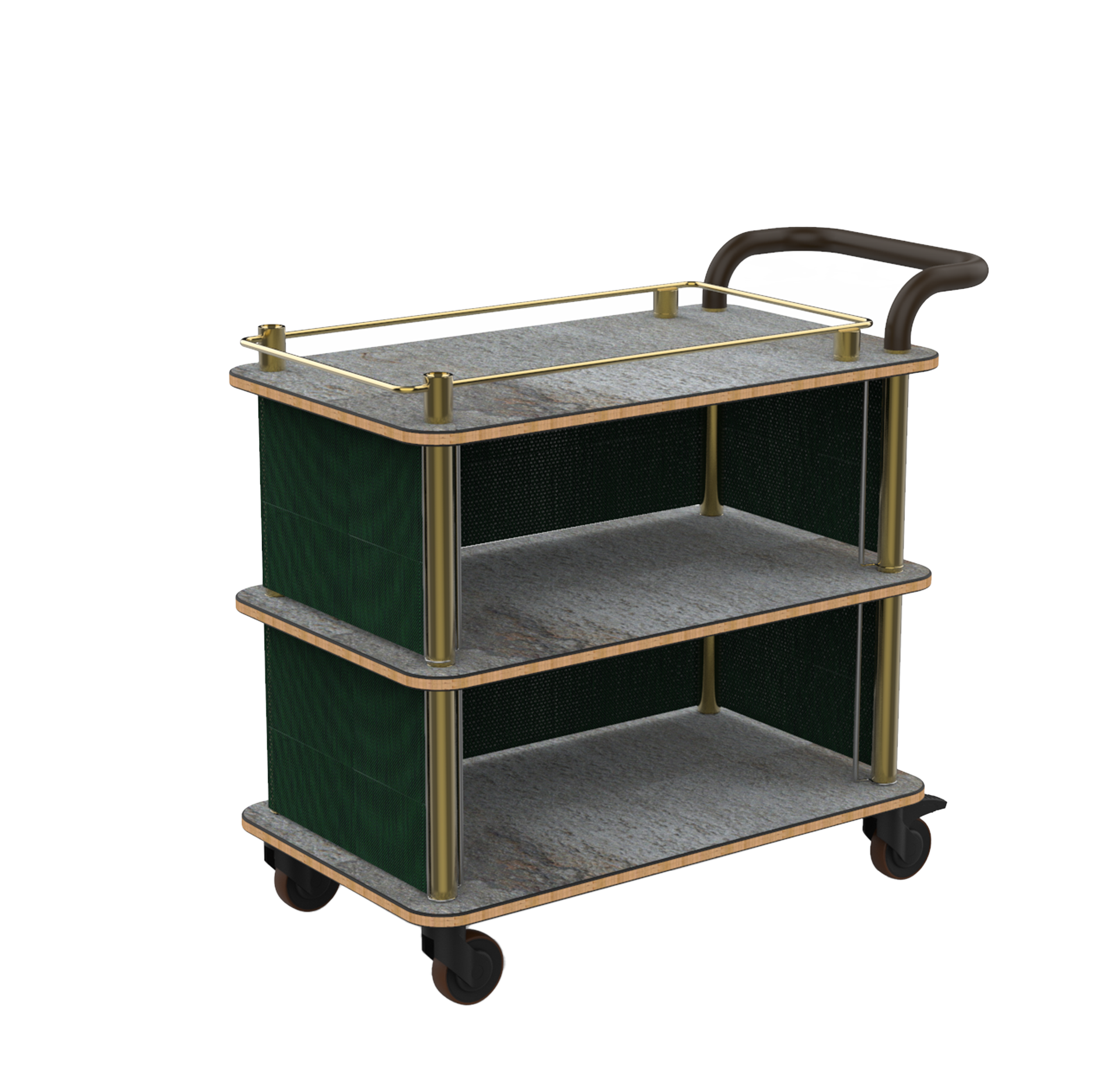TOP BORDER CART WITH LEATHER HANDLE