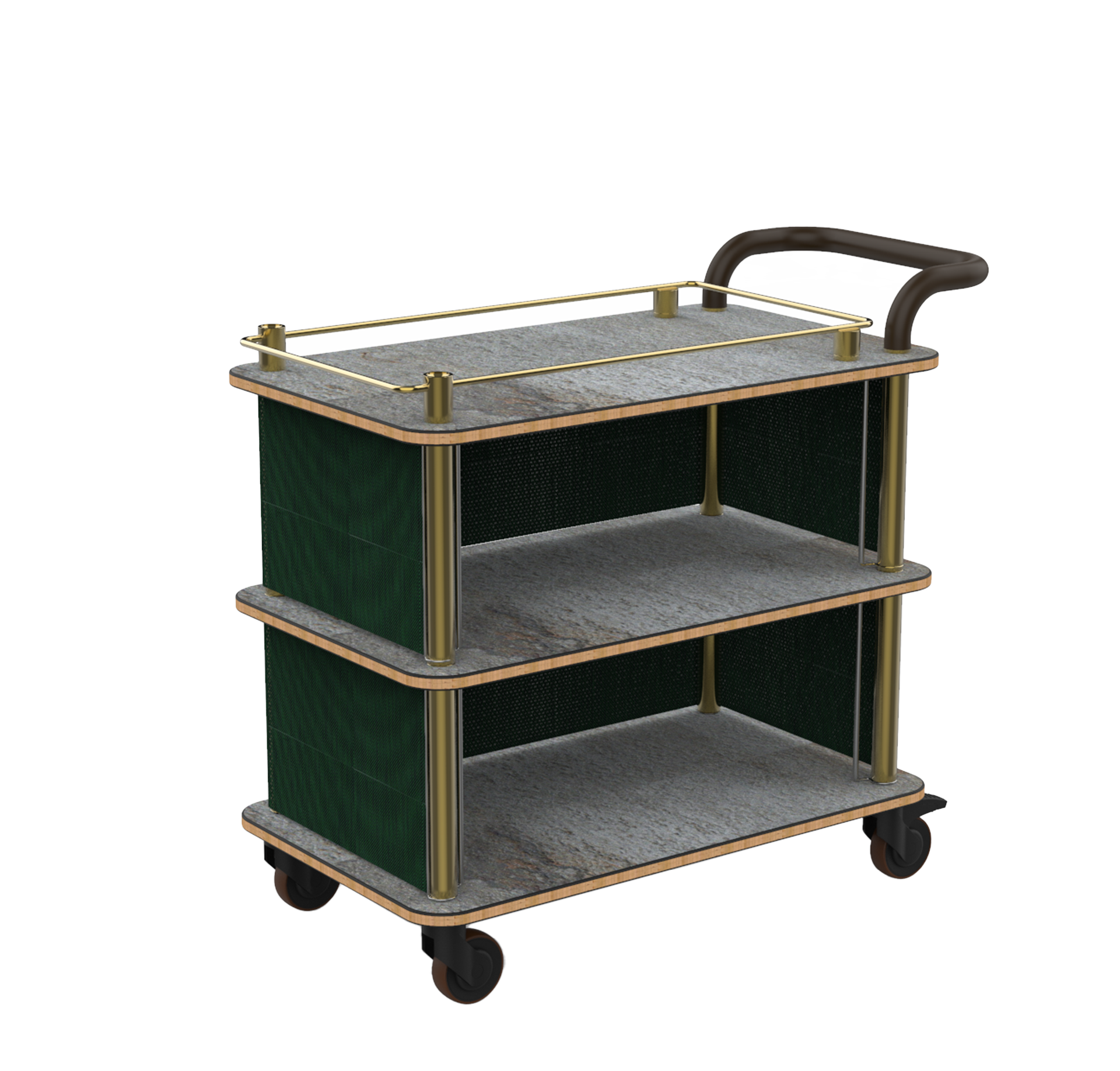 TOP BORDER CART WITH LEATHER HANDLE