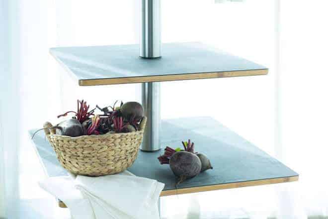 grey slate squared display table