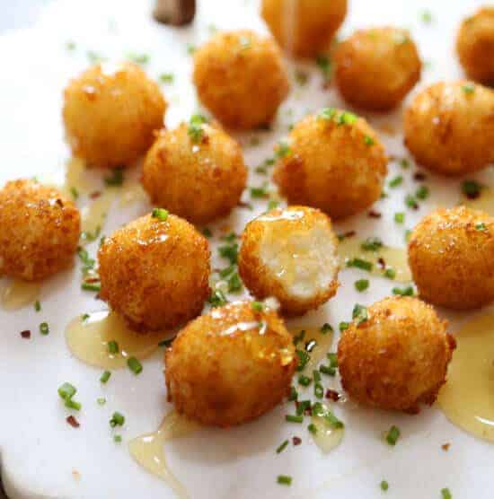 Goat Cheese Poppers with Honey