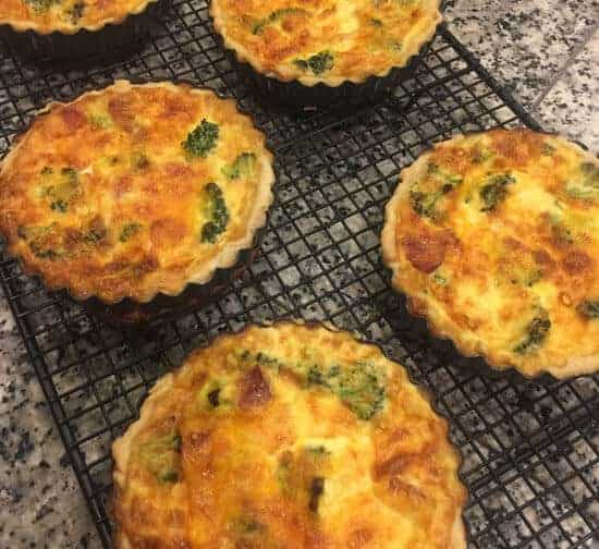 Broccoli-and-Cheddar Mini Quiches 