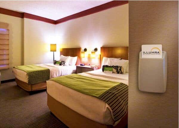 room key for light in hotel