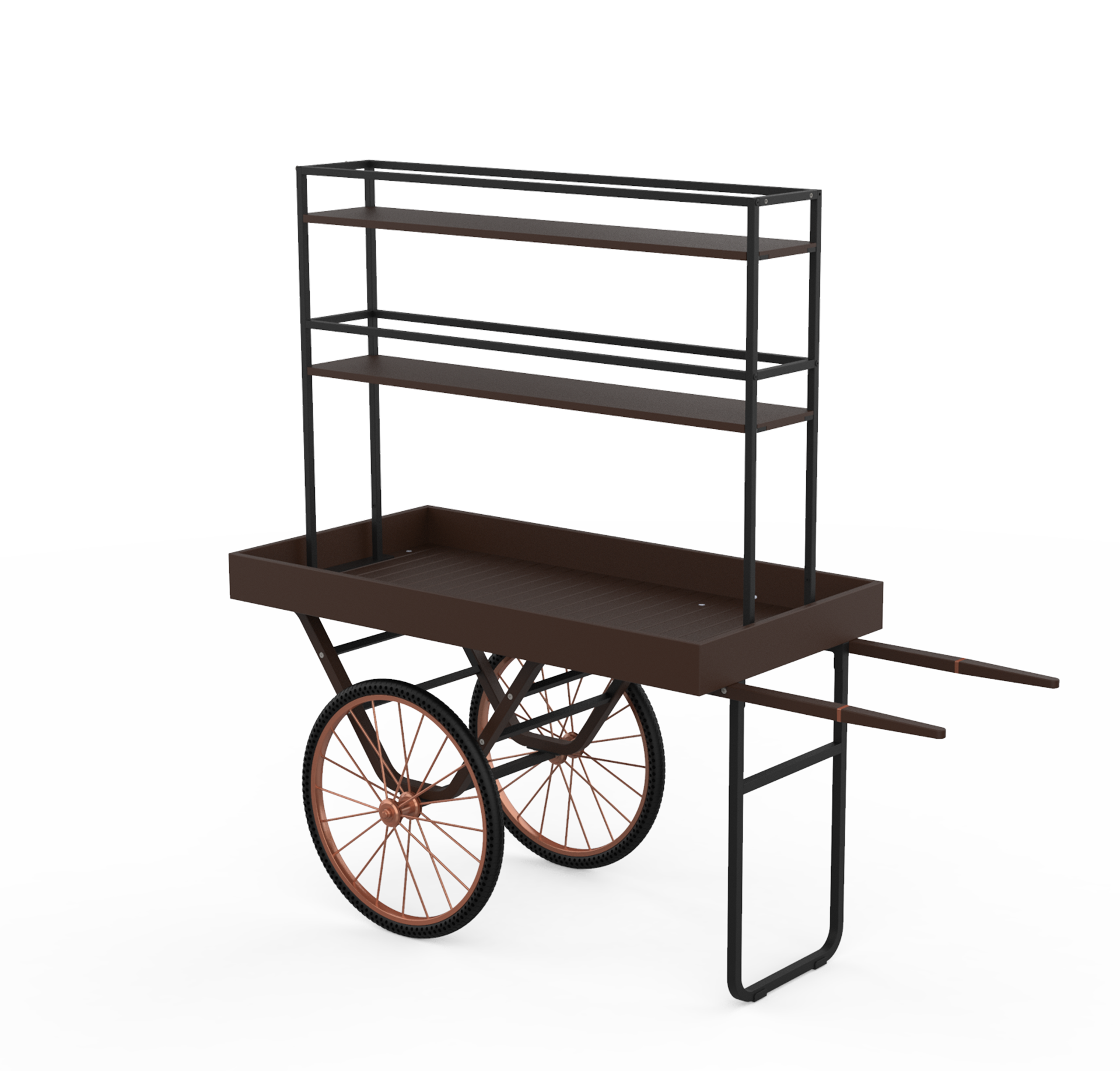 CART WITH SHELVES